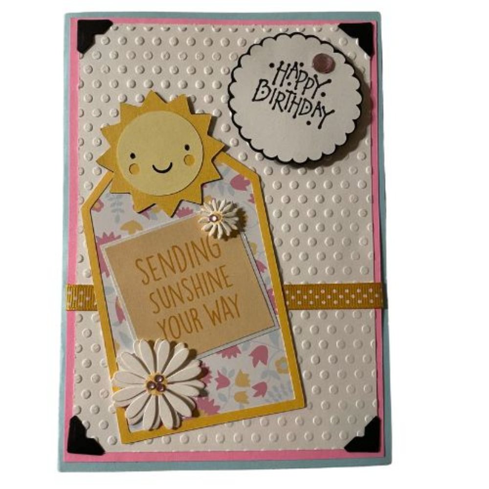 Happy Birthday Handmade Sunshine Greeting Card